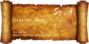 Szaller Ábel névjegykártya