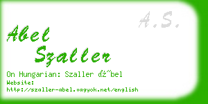 abel szaller business card